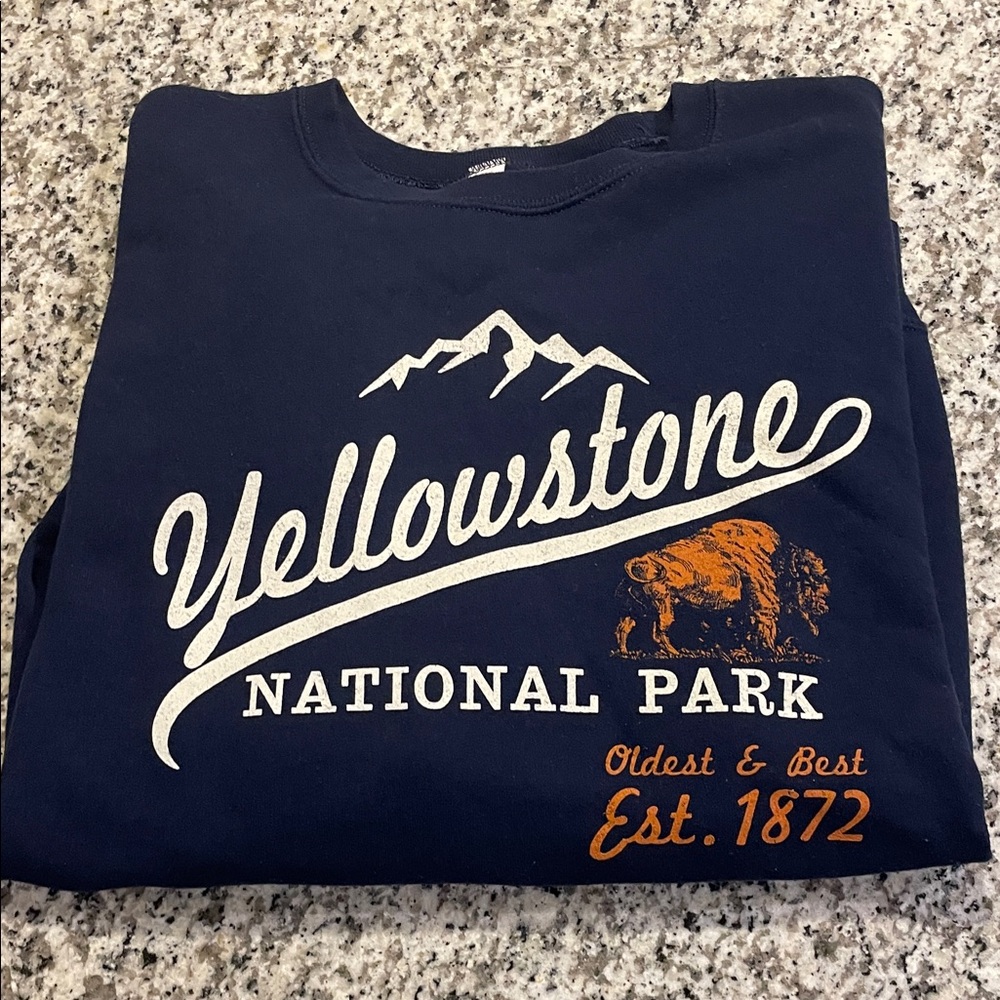Jerzees Navy Blue Yellowstone Sweatshirt